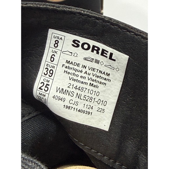 Sorel Women's Revel Rd Lace Waterproof Boots Black Size 8 NWT and BOX - Picture 10 of 11